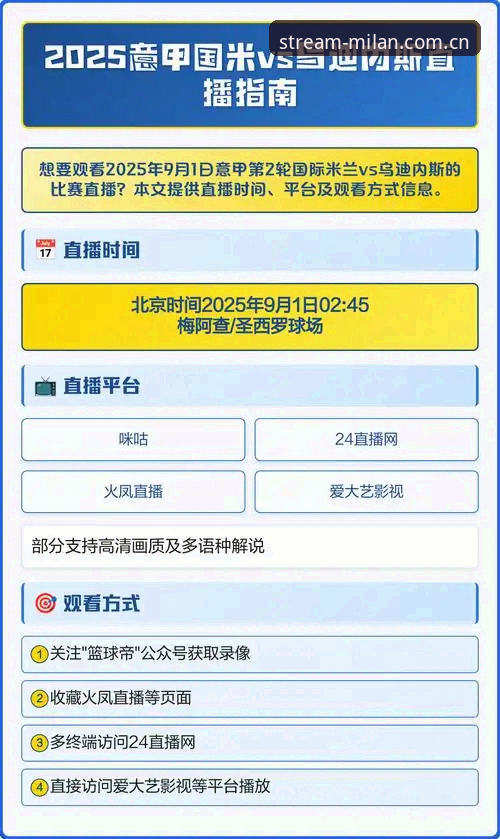 米兰APP新功能实用指南：2025官方正版高清直播必备知识